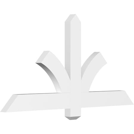 Ekena Millwork Redmond Architectural Grade PVC Gable Bracket, 48"W x 24"H x 2"D x 4"F, 12/12 Pitch GBP048X24X0204RED00